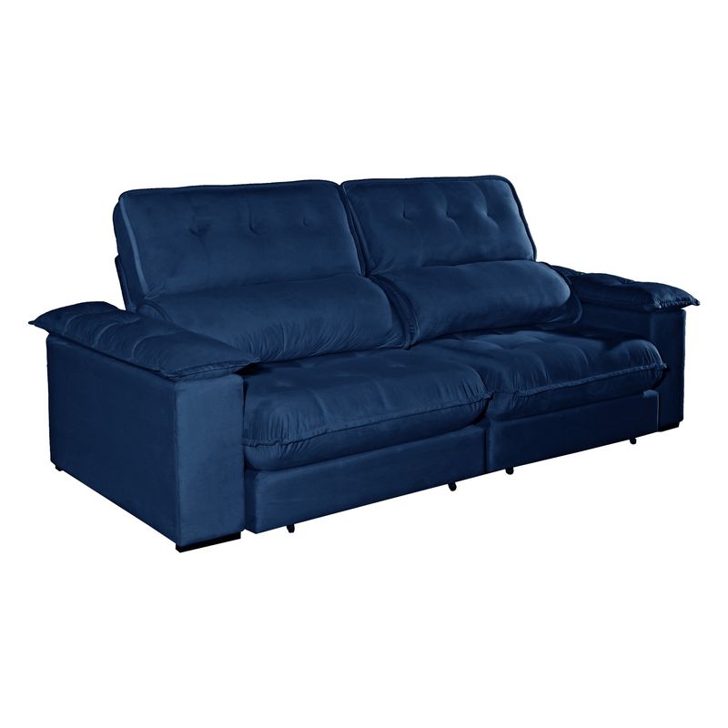 Sofa-Retratil-e-Reclinavel-Bom-Pastor-Girona-3-Lugares-210m-Molas-Ensacadas-Azul-Veludo-Luxo-2