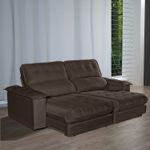 Sofa-Retratil-e-Reclinavel-Bom-Pastor-Girona-3-Lugares-210m-Molas-Ensacadas-Marrom-Veludo-Luxo-1