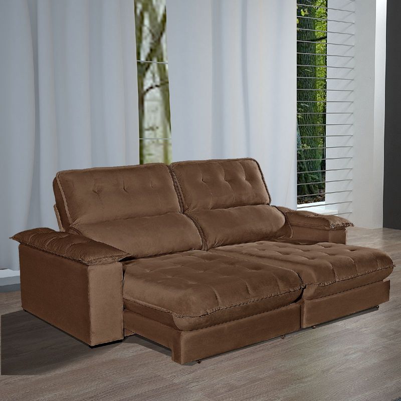 Sofa-Retratil-e-Reclinavel-Bom-Pastor-Girona-5-Lugares-290m-Molas-Ensacadas-Bege-Escuro-1