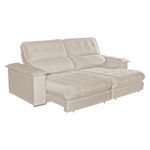 Sofa-Retratil-e-Reclinavel-Bom-Pastor-Girona-5-Lugares-290m-Molas-Ensacadas-Bege-Veludo-Luxo-5