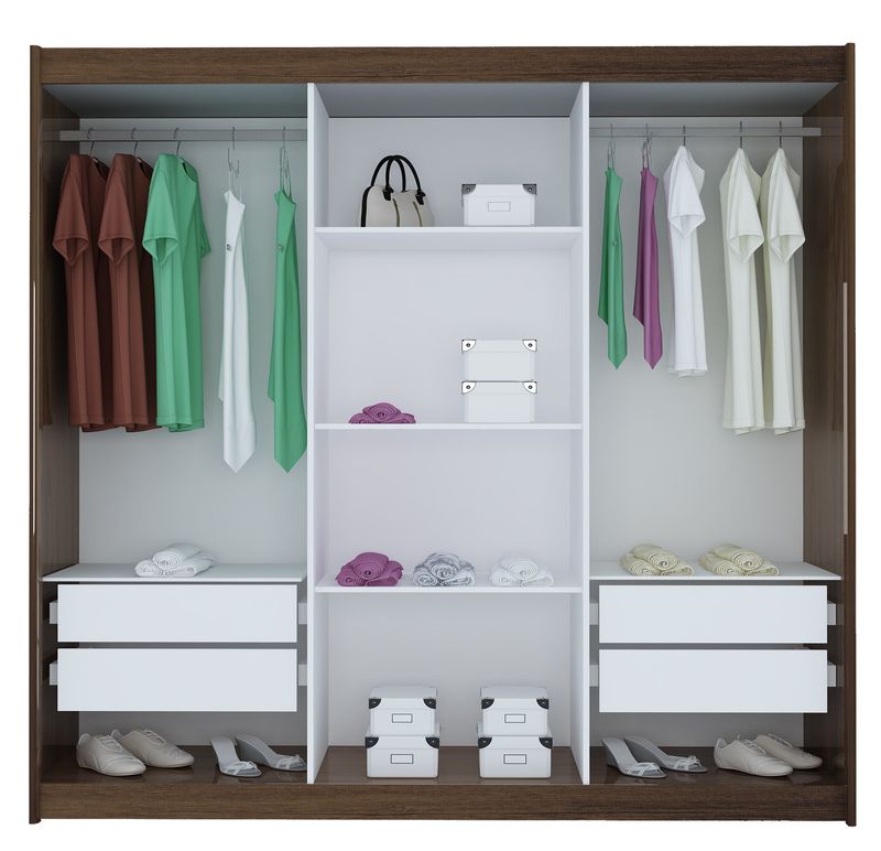 Guarda-Roupa-Casal-ECO-06-Crystal-Com-Espelho-100--MDF-3-Portas-4-Gavetas-Bom-Pastor-Branco-3
