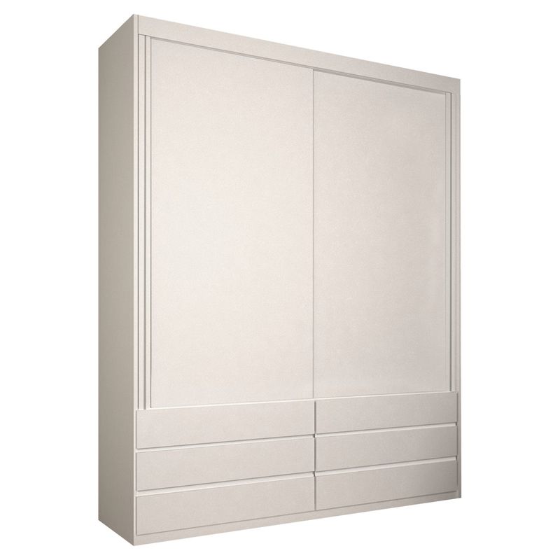 Guarda-Roupa-Solteiro-ECO-08-100--MDF-2-Portas-6-Gavetas-Bom-Pastor-Branco-2