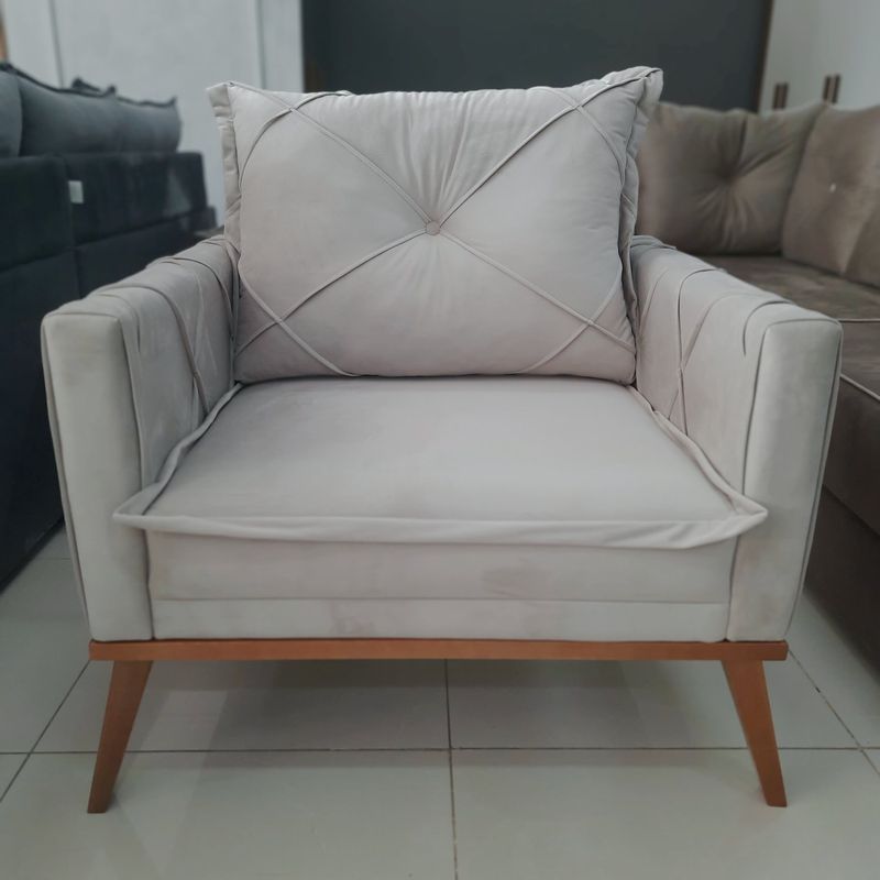 Poltrona-Decorativa-Dublin-Bom-Pastor-Madeira-Macica-Cinza-Veludo-Luxo-1