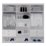 Guarda Roupa Casal Aspen Euro 3 Portas 4 Gavetas Bom Pastor - 144 Imagem 1