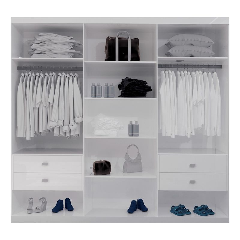 Guarda Roupa Casal Aspen Euro 3 Portas 4 Gavetas Bom Pastor - 144 Imagem 1