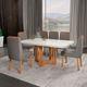 Sala de Jantar 180x90 Gabi 6 Cad Bom Pastor Nat/Bege Escuro Imagem 3