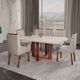 Sala de Jantar 180x90 Gabi 6 Cadeiras Bom Pastor Ame/Bege Imagem 3