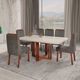 Sala de Jantar 180x90 Gabi 6 Cad Bom Pastor Ame/Bege Escuro Imagem 3