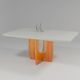 Sala de Jantar 180x90 Roma MDF/Vidro Bom Pastor Naturale/OFF Imagem 2
