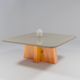 Mesa Magic Premium 135x135 MDF/Vidro Bom Pastor Naturale/Pérola Imagem 2