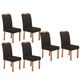 Conjunto 6 Cadeiras Mavi 100% MDF Bom Pastor Naturale/Marrom Imagem 2