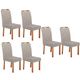 Conjunto 6 Cadeiras Mavi 100% MDF Bom Pastor Naturale/Bege Imagem 2