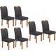 Conjunto 6 Cadeiras Mavi 100% MDF Bom Pastor Naturale/Chumbo Imagem 2