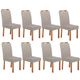 Conjunto 8 Cadeiras Mavi 100% MDF Bom Pastor Naturale/Bege Imagem 2