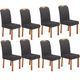 Conjunto 8 Cadeiras Mavi 100% MDF Bom Pastor Naturale/Chumbo Imagem 2
