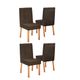 Conjunto 4 Cadeiras Yara Premium 100% MDF Bom Pastor Naturale/Marrom Imagem 3