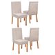 Conjunto 4 Cadeiras Yara Premium 100% MDF Bom Pastor Naturale/Bege Imagem 2
