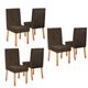 Conjunto 6 Cadeiras Yara Premium 100% MDF Bom Pastor Naturale/Marrom Imagem 3