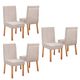 Conjunto 6 Cadeiras Yara Premium 100% MDF Bom Pastor Naturale/Bege Imagem 5