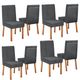 Conjunto 8 Cadeiras Yara Premium 100% MDF Bom Pastor Naturale/Chumbo Imagem 2