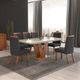 Sala de Jantar 160x80 Aurora 6 Cadeiras Bom Pastor Nat/Cinza Imagem 3