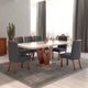 Sala de Jantar 160x80 Aurora 6 Cadeiras Bom Pastor AME/Cinza Imagem 3