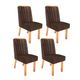 Conjunto 4 Cadeiras Belga 100% MDF Bom Pastor Naturale/Marrom Imagem 2