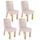 Conjunto 4 Cadeiras Belga 100% MDF Bom Pastor Naturale/Bege Imagem 2