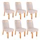 Conjunto 6 Cadeiras Belga 100% MDF Bom Pastor Naturale/Bege Imagem 2