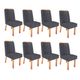 Conjunto 8 Cadeiras Belga 100% MDF Bom Pastor Naturale/Cinza Imagem 2