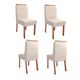 Conjunto 4 Cadeiras Maya 100% MDF Bom Pastor Naturale/Bege Imagem 3
