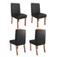 Conjunto 4 Cadeiras Maya Premium 100% MDF Bom Pastor Naturale/Preto PU Imagem 3