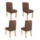 Conjunto 4 Cadeiras Maya 100% MDF Bom Pastor Naturale/Marrom Imagem 3