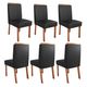 Conjunto 6 Cadeiras Maya 100% MDF Bom Pastor Naturale/Preto PU Imagem 3