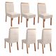 Conjunto 6 Cadeiras Maya 100% MDF Bom Pastor Naturale/Bege Imagem 3