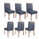 Conjunto 6 Cadeiras Maya 100% MDF Bom Pastor Naturale/Cinza Imagem 3