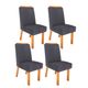 Conjunto 4 Cadeiras Viena 100% MDF Bom Pastor Naturale/Cinza Imagem 3