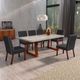 Sala de Jantar 160x80 Nina MDF/Vidro 6 Cadeiras Bom Pastor Ame/Cinza Imagem 1