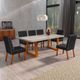 Sala de Jantar 160x80 Nina MDF/Vidro 6 Cadeiras Bom Pastor Nat/Cinza Imagem 1