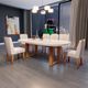 Sala de Jantar 196x90 Karen MDF/Vidro OFF 6 Cadeiras Bom Pastor Nat/Bege Imagem 8