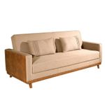 Sofá 3 Lugares 2,05m Retrátil e Reclinável Yara Bom Pastor Bege/Caramelo Imagem 9