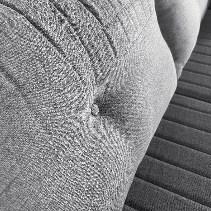 Sofá 3x2 Lugares Leona Bom Pastor Linho Cinza Imagem 5