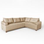 Sofá 4 Lugares 1,77x2,57m Canto Leona Gold Bom Pastor Linho Bege Imagem 6