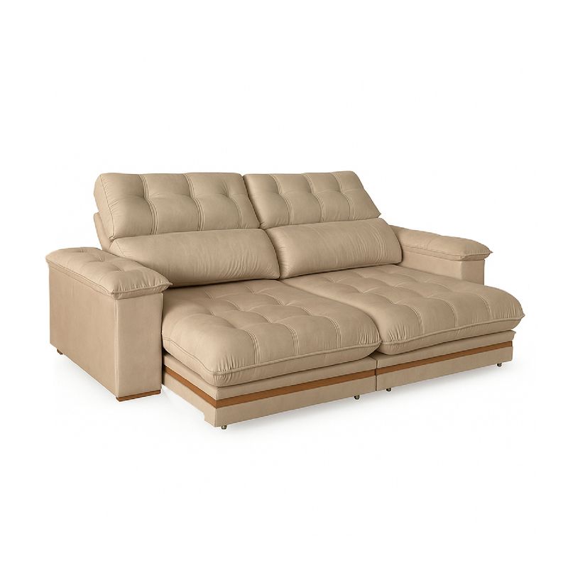 Sofá 5 Lugares 2,90m Retrátil e Reclinável Turim Molas Ensacadas Bom Pastor 3001 - VELUDO LUXO Imagem 2