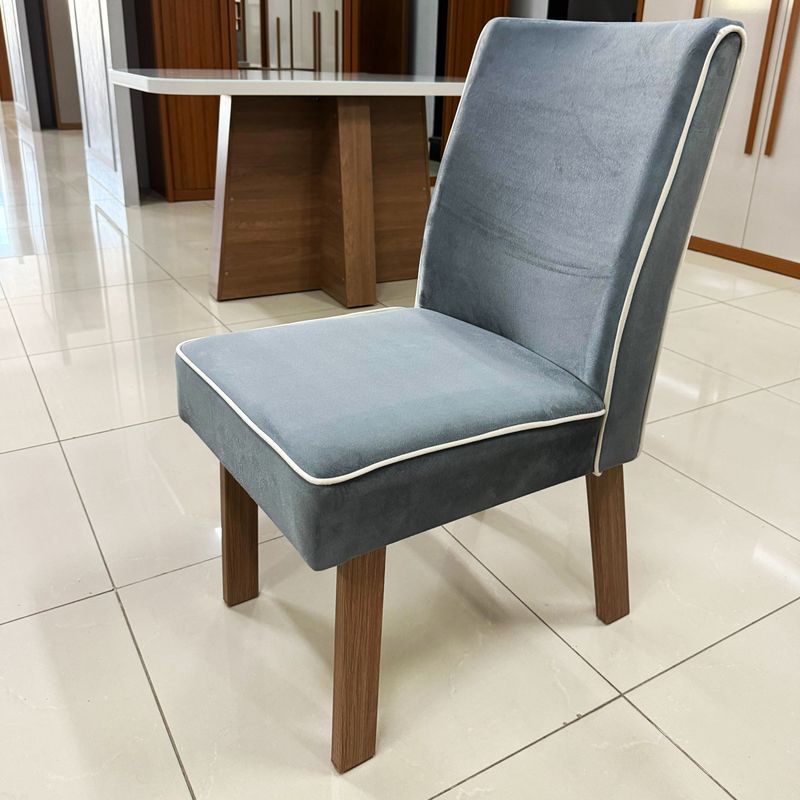 Sala de Jantar 90X90 Julie 4 Cadeiras Liz Bom Pastor Carvalho Cinza Imagem 1