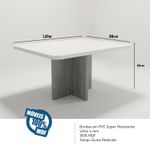 Sala de Jantar 120X80 Julie 4 Cadeiras Liz Bom Pastor Carvalho Cinza Imagem 6