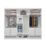 Guarda Roupa Casal Maia 100% MDF 3 Portas 6 Gavetas Bom Pastor Branco Imagem 2