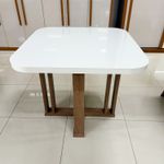 Sala de Jantar 90X90 Paris 4 Cadeiras Bom Pastor Carvalho Bege Imagem 4