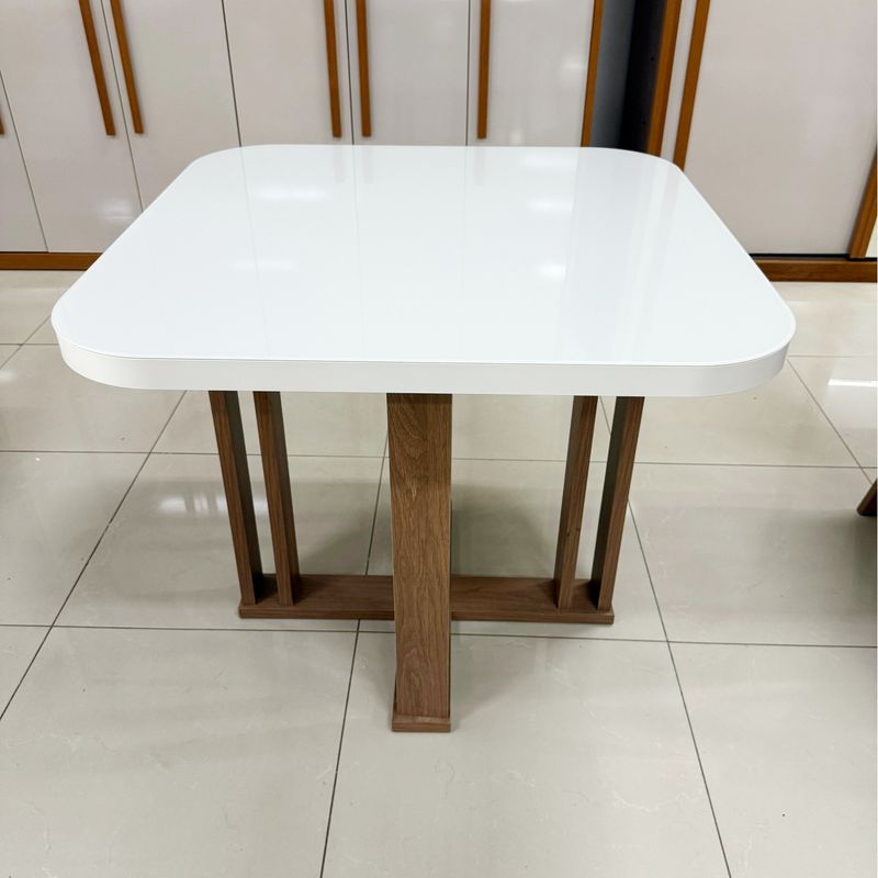 Sala de Jantar 90X90 Paris 4 Cadeiras Bom Pastor Carvalho Bege Imagem 4