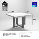 Sala de Jantar 90X90 Paris 4 Cadeiras Viena Bom Pastor Carvalho Cinza Imagem 2